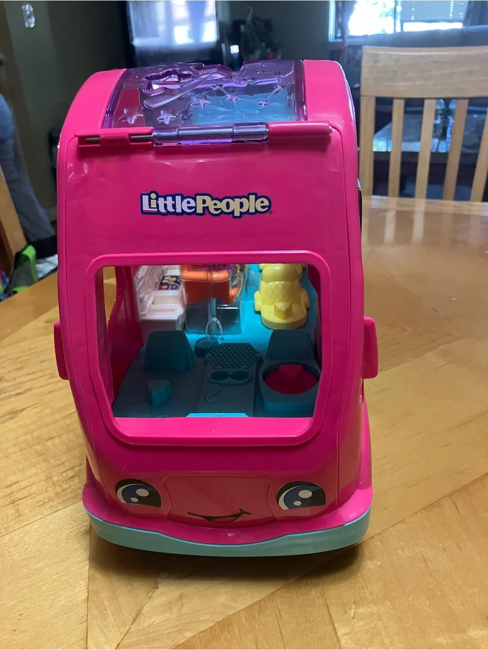 Fisher-Price Barbie Little People Pink and Teal Dream Camper Play Truck